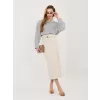 Dámská sukně RUE PARIS IT-SD-FL7393-1.16 LIGHT BEIGE