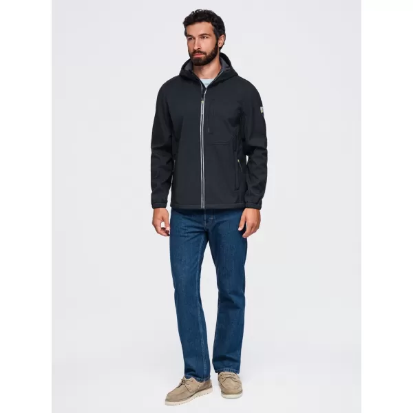  Pánská softshellová bunda OMBRE OM-JANP-0292 BLACK 