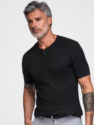 Pánské tričko OMBRE OM-TSCT-0304 BLACK