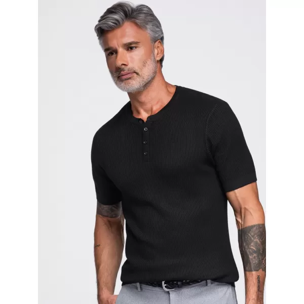  Pánské tričko OMBRE OM-TSCT-0304 BLACK 