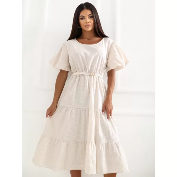  Dámské šaty ITALY MODA MO-SK-8849.78 LIGHT BEIGE 