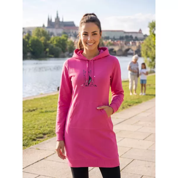  Dámská prodloužená mikina ALTISPORT ALW091419 PURPUROVÁ 
