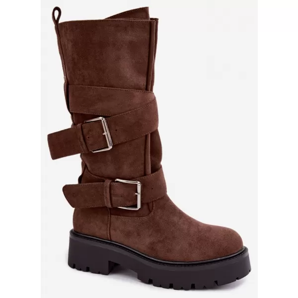  Dámské kozačky BOTO LQ-179 BROWN 