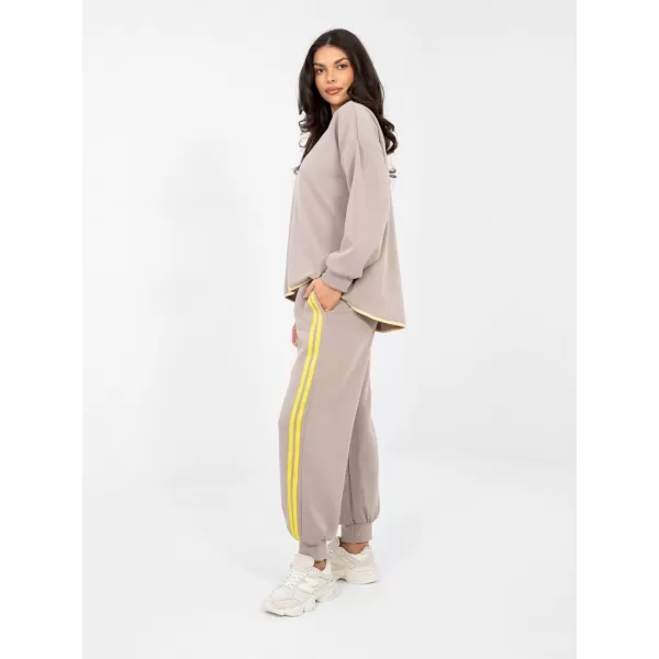  Dámská tepláková souprava RUE PARIS IT-KMPL-22216.72 DARK BEIGE 