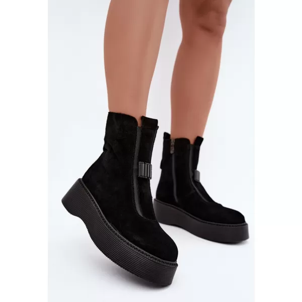  Dámské kotníkové boty D&A CR62-3448 BLACK 