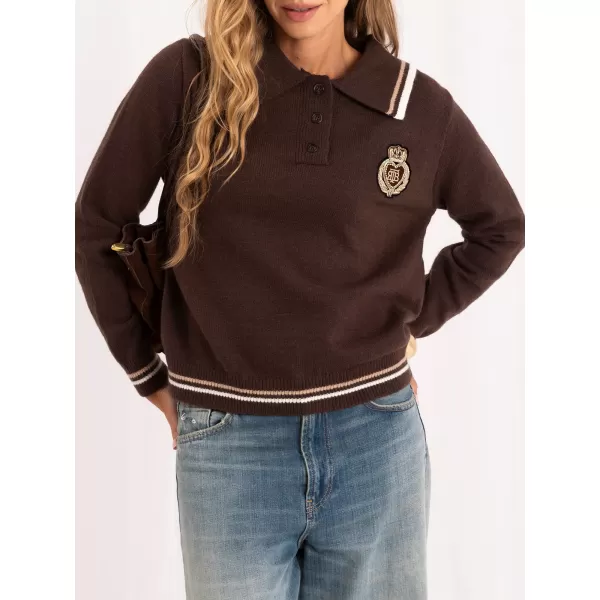  Dámský svetr FACTORY PRICE PM-SW-J02.16 BROWN 