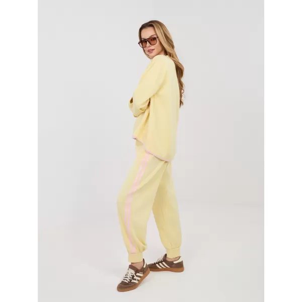  Dámská tepláková souprava RUE PARIS IT-KMPL-22216.72 BRIGHT YELLOW 