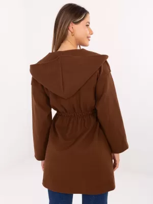Dámský kabát RUE PARIS IT-PL-A9587.00 BROWN