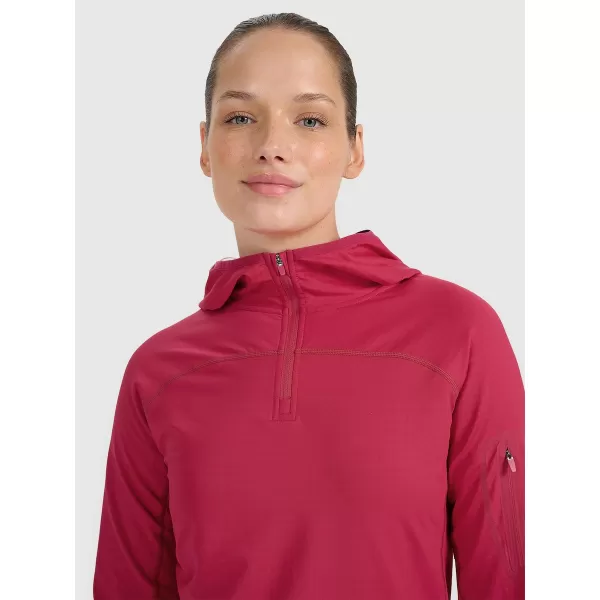  Dámská funkční mikina 4F 4FWAW25TFSWF591 DARK PINK 