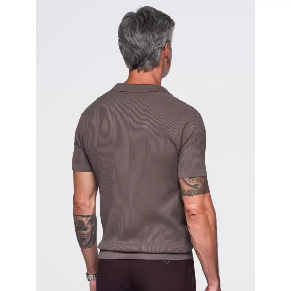  Pánské triko s límečkem OMBRE OM-POSS-0182 GREY 