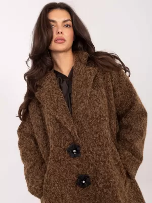 Dámský kabát FACTORY PRICE IT-PL-96965.19 BROWN