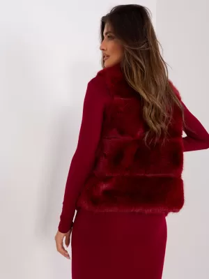 Dámská vesta WOOL FASHION ITALIA AT-KZ-2349.00P BURGUNDY