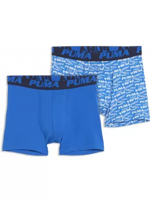 Dětské boxerky PUMA BOYS SCATTERED LOGO PRINT BOXERS 2P 94780302 BLUE/NAVY