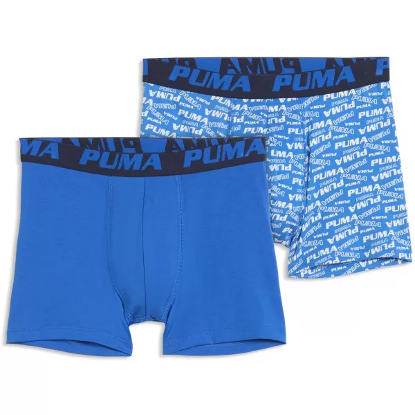  Dětské boxerky PUMA BOYS SCATTERED LOGO PRINT BOXERS 2P 94780302 BLUE/NAVY 
