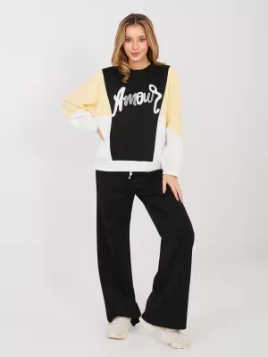 Dámská tepláková souprava RUE PARIS IT-KMPL-22210.95 BLACK
