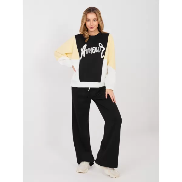  Dámská tepláková souprava RUE PARIS IT-KMPL-22210.95 BLACK 