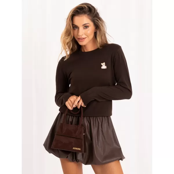  Dámský svetr ITALY MODA IR-SW-57994.12P BROWN 