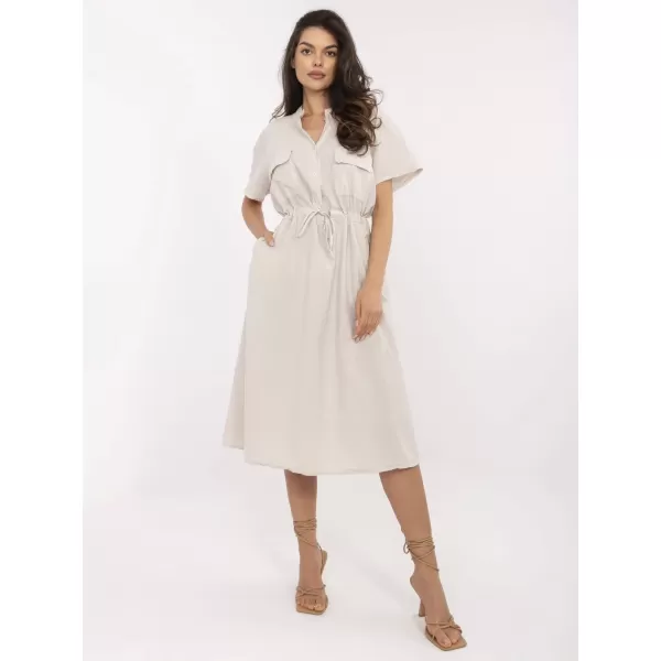 Dámské šaty ITALY MODA MI-SK-109898.68 BEIGE 