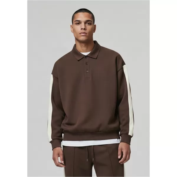  Pánská triko s límečkem URBAN CLASSICS TB8595-00075 BROWN 