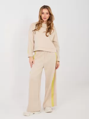 Dámská tepláková souprava RUE PARIS IT-KMPL-21772.12 BEIGE