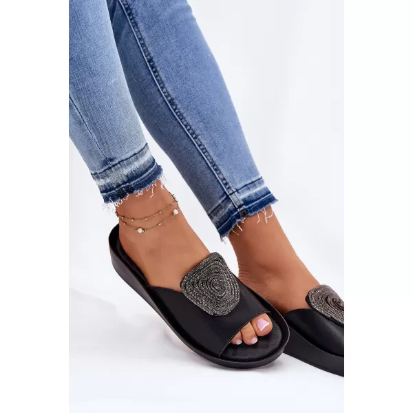  Dámské pantofle S.BARSKI KV51-028 BLACK 