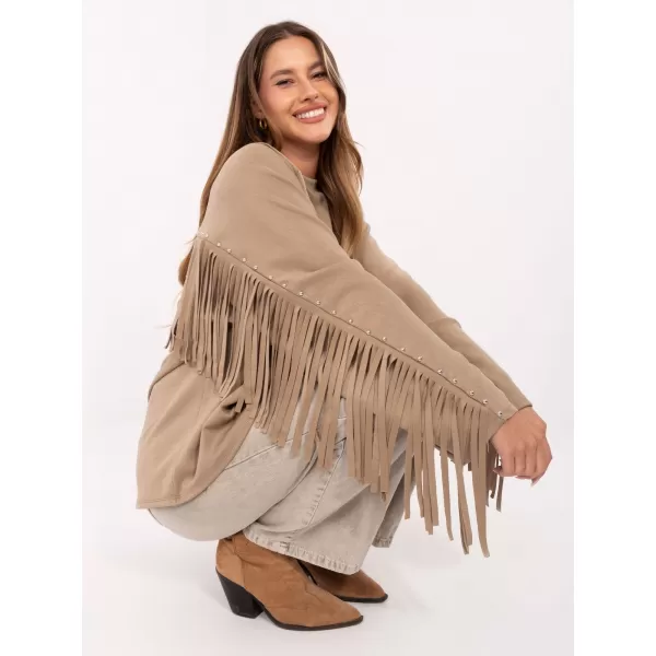  Dámská halenka FACTORY PRICE IT-BZ-21695.10 DARK BEIGE 