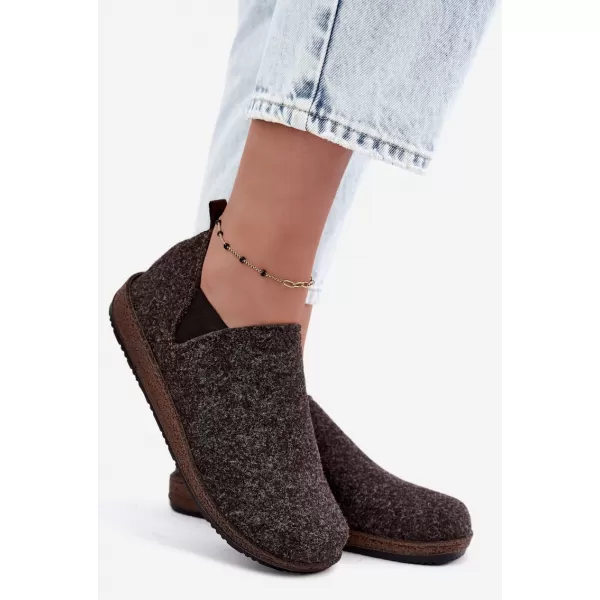  Dámské bačkory INBLU NL000013 DARK BROWN 