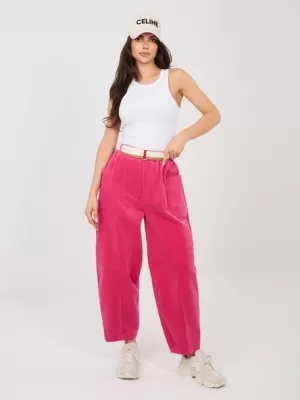 Dámské kalhoty RUE PARIS IT-SP-FL9665.14 FUCHSIA