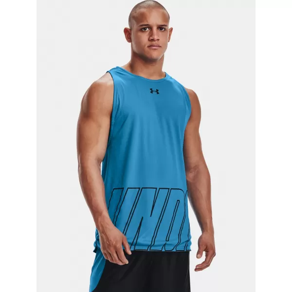  Pánské tílko UNDER ARMOUR UA BASELINE REVERSIBLE TANK 1361899-422 MODRÁ 