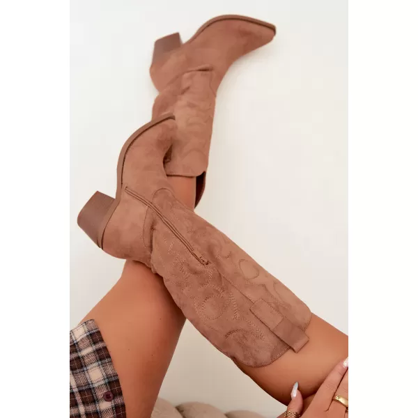  Dámské kozačky BOTO 7689A BROWN 