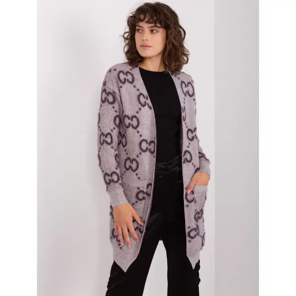  Dámský svetr WOOL FASHION ITALIA AT-SW-23401-A.96 DARK PURPLE 
