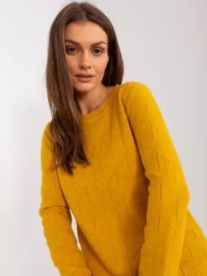 Dámský svetr WOOL FASHION ITALIA AT-SW-232901.25X DARK YELLOW