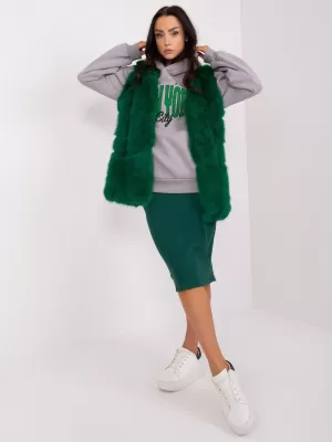 Dámská vesta WOOL FASHION ITALIA AT-KZ-2368.00P DARK GREEN
