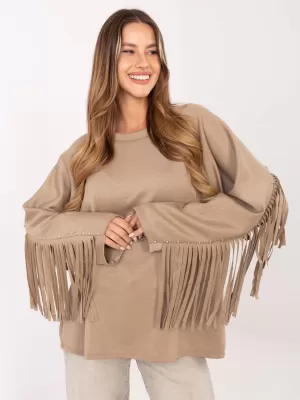 Dámská halenka FACTORY PRICE IT-BZ-21695.10 DARK BEIGE
