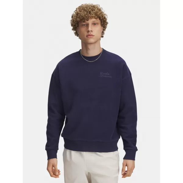  Pánská mikina UNDER ARMOUR ICON REV TERRY CREW 6003942-403 MODRÁ 
