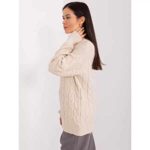  Dámský svetr WOOL FASHION ITALIA AT-SW-2348.07 LIGHT BEIGE 