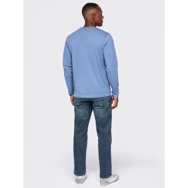  Pánské tričko OMBRE OM-LSBL-0143 LIGHT DENIM 
