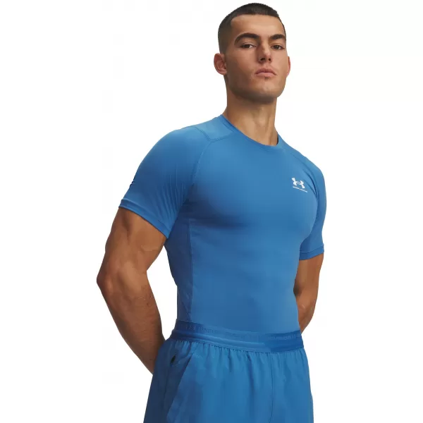  Pánské triko UNDER ARMOUR HG ARMOUR COMP SS 1361518-430 MODRÁ 