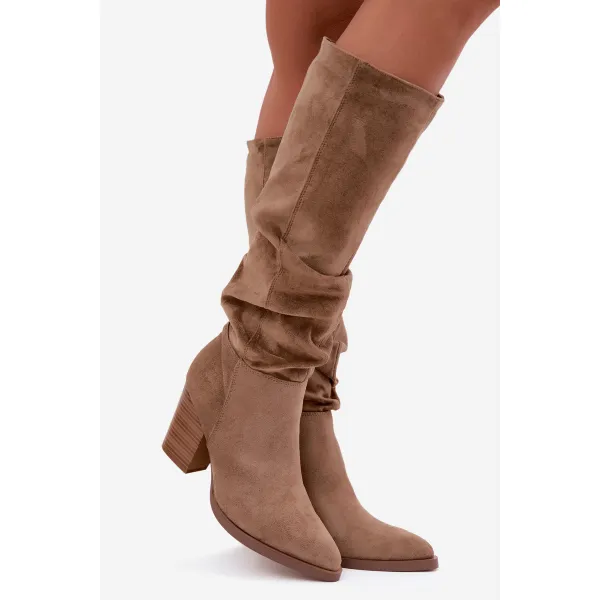  Dámské kozačky BOTO 6557 BEIGE 