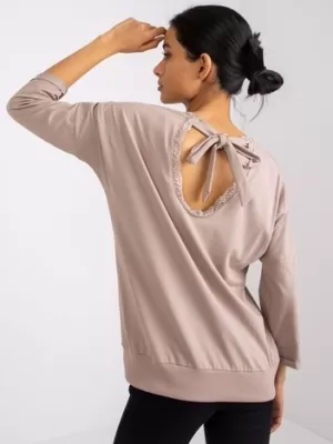 Dámská halenka RUE PARIS RV-BZ-7550.58 DARK BEIGE