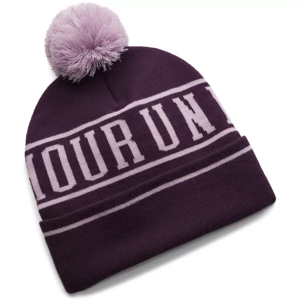  Pánská čepice UNDER ARMOUR M HALFTIME POM BEANIE 1386634-526 FIALOVÁ 