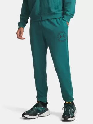 Pánské tepláky UNDER ARMOUR RIVAL LW GRAPHIC JOGGER 6014688-338 ZELENÁ