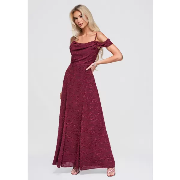  Dámské šaty LARICA LA-OM-DLR388 MAROON 