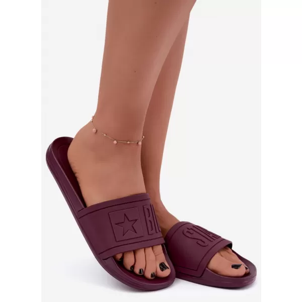  Dámské pantofle BIG STAR SHOES UU274070 VÍNOVÁ 