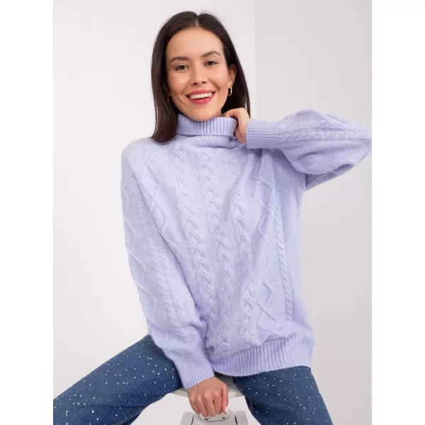  Dámský svetr WOOL FASHION ITALIA AT-SW-2355-2.12P BRIGHT PURPLE 