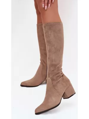 Dámské kozačky SERGIO LEONE KZ212 BEIGE