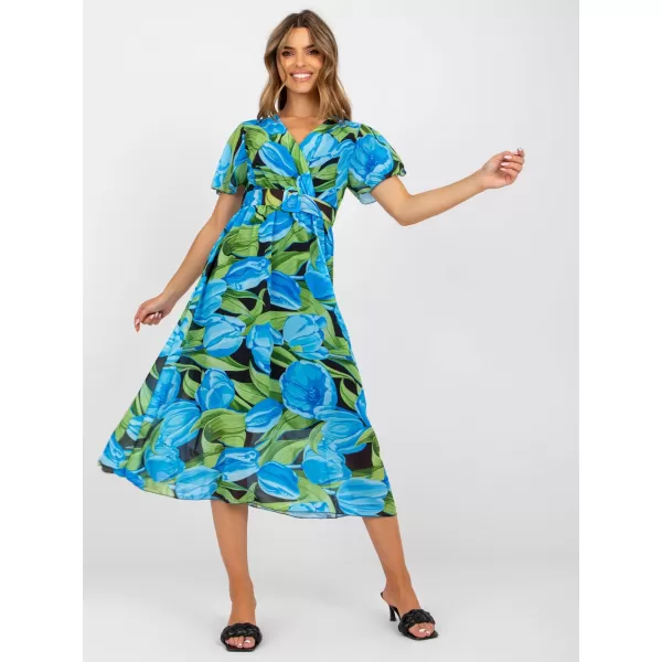  Dámské šaty ITALY MODA DHJ-SK-15967.54P BLACK AND BLUE 