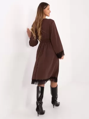 Dámské šaty ITALY MODA MI-SK-92477.18P DARK BROWN