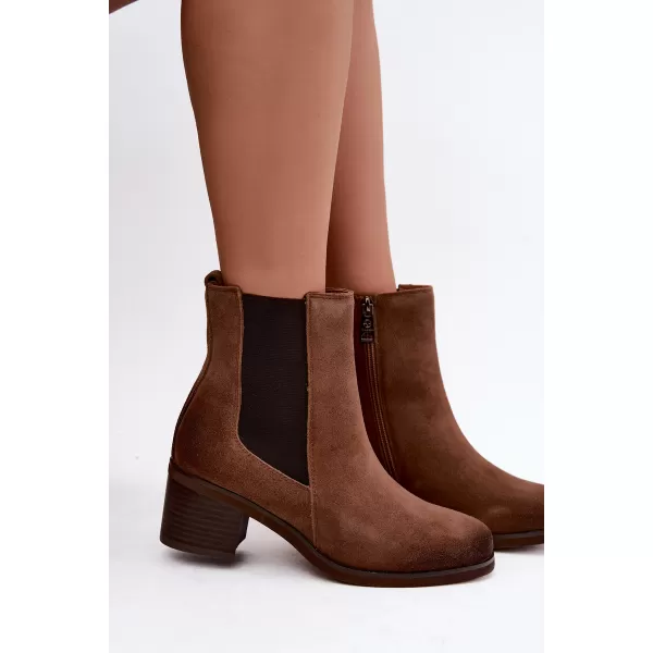  Dámské chelsea boty VINCEZA 133105 CAMEL 