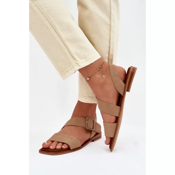  Dámské sandály BIG STAR SHOES TT274491 BEIGE 